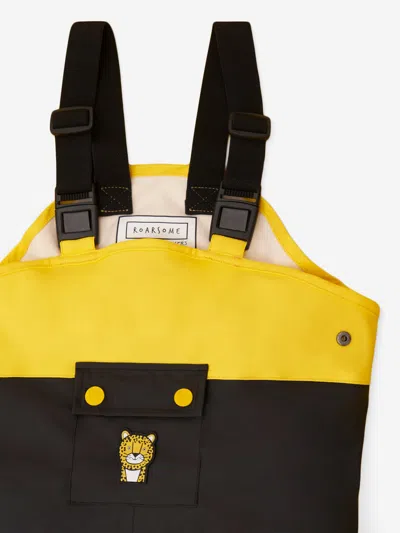 Roarsome Kids Dash The Leopard Waterproof Trousers In Multi