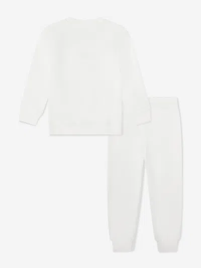 Moschino Kids Logo Tracksuit In White