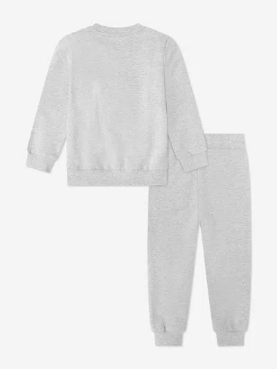 Moschino Kids Logo Tracksuit In Gray