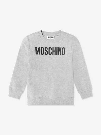 Moschino Kids Logo Tracksuit In Gray