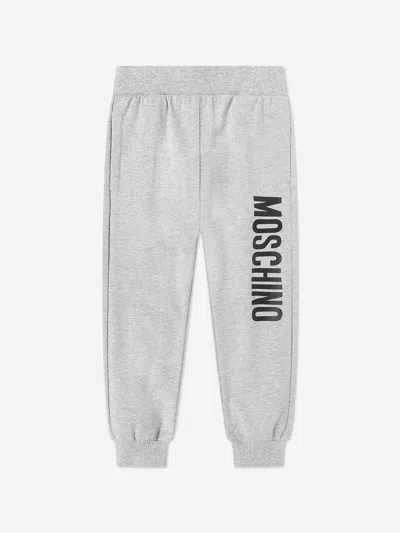 Moschino Kids Logo Tracksuit In Gray