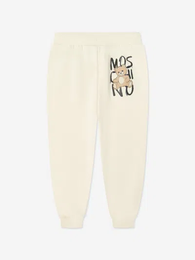 Moschino Kids Teddy Bear Logo Joggers In White