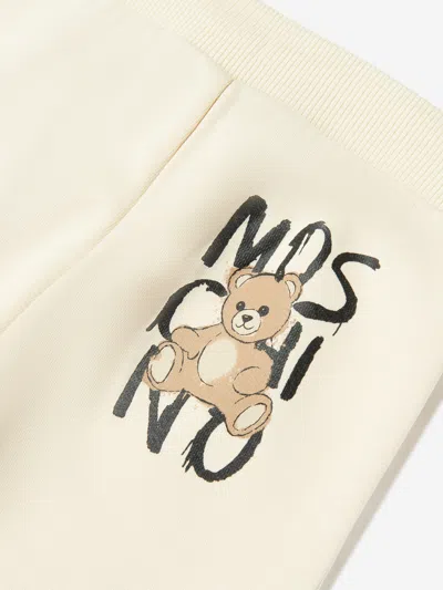Moschino Kids Teddy Bear Logo Joggers In White