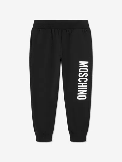 Moschino Kids Logo Joggers In Black