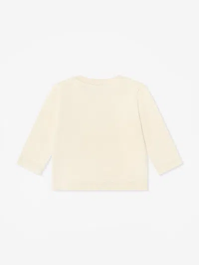 Moschino Baby Long Sleeve Logo T-shirt In Neutral