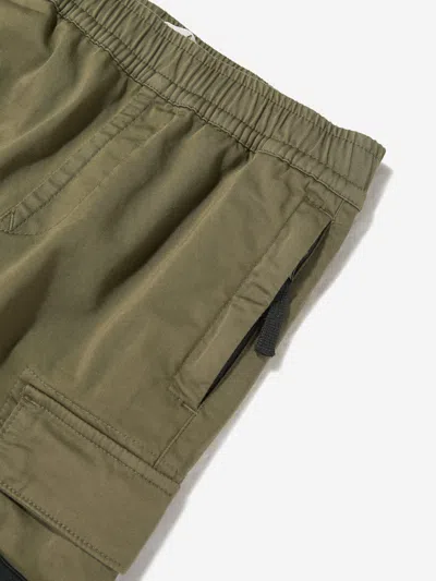 Stone Island Boys Cargo Trousers In Green