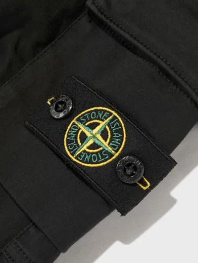 Stone Island Boys Cargo Trousers In Black