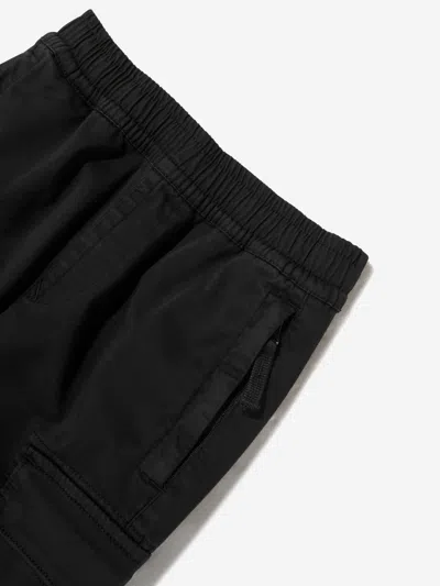 Stone Island Boys Cargo Trousers In Black