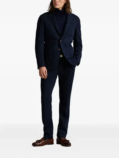 Polo Ralph Lauren Pleated-front Trousers In Blue