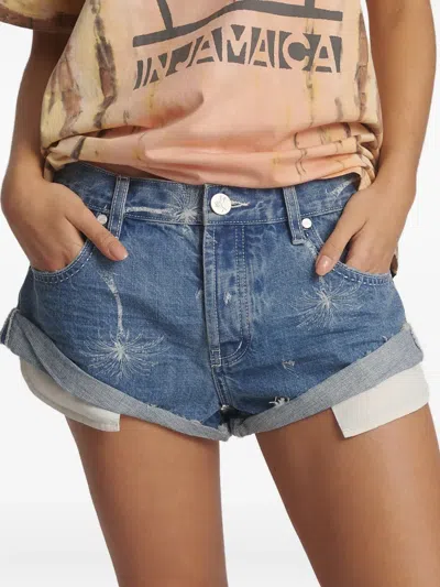 One Teaspoon Bandit Shorts In Blue