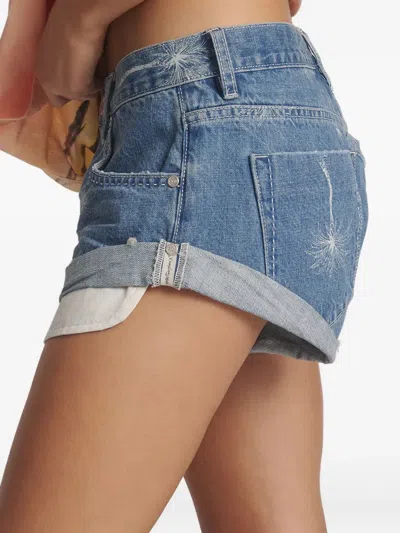 One Teaspoon Bandit Shorts In Blue