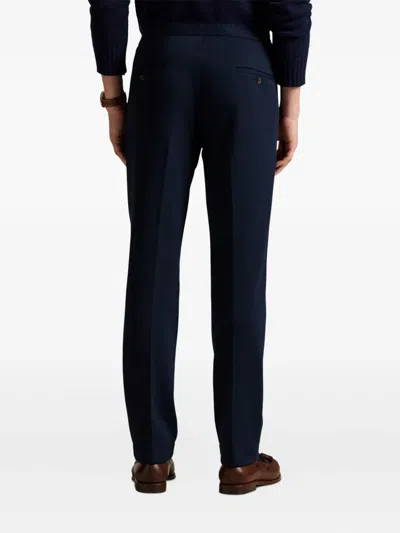 Polo Ralph Lauren Pleated-front Trousers In Blue
