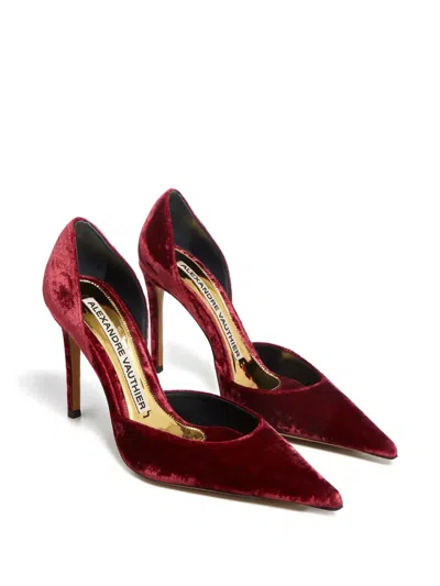 Alexandre Vauthier 105mm Pointed Toe Stiletto Pumps In Red