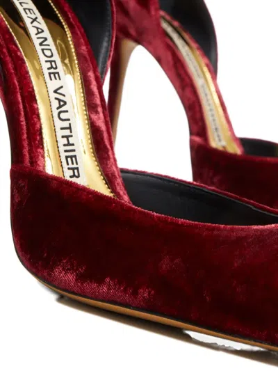 Alexandre Vauthier 105mm Pointed Toe Stiletto Pumps In Red