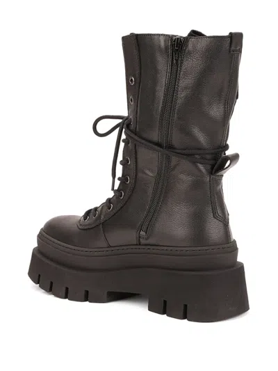 Copenhagen Studios Lace-up Ankle-length Combat Boots In Brown