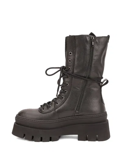 Copenhagen Studios Lace-up Ankle-length Combat Boots In Brown