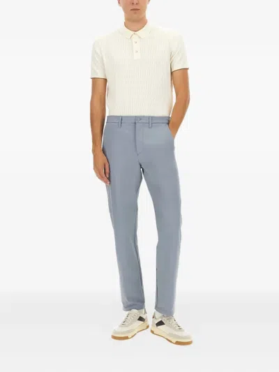 Hugo Boss Boss Water-repellent Regular Fit Pants In Blue