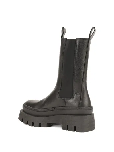 Copenhagen Studios Platform Flat Boots In Black