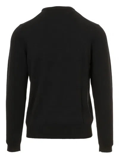 Fred Perry Black Embroidered Turtleneck In Black