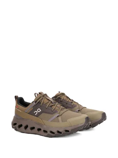 On Running Lace-up Logo-detail Sneakers In Green