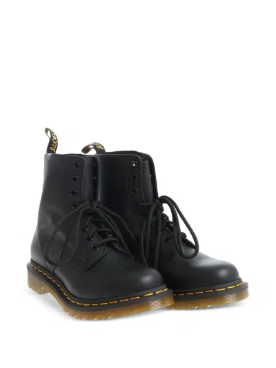 Dr. Martens Leder 1460 Serena Stiefeletten Mit Kunstfellfutter In Black