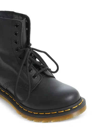 Dr. Martens Leder 1460 Serena Stiefeletten Mit Kunstfellfutter In Black