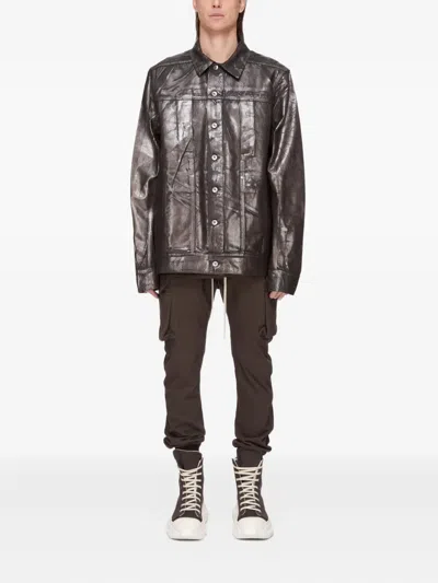 Rick Owens Drkshdw "mastodon Cut" Pants In Brown