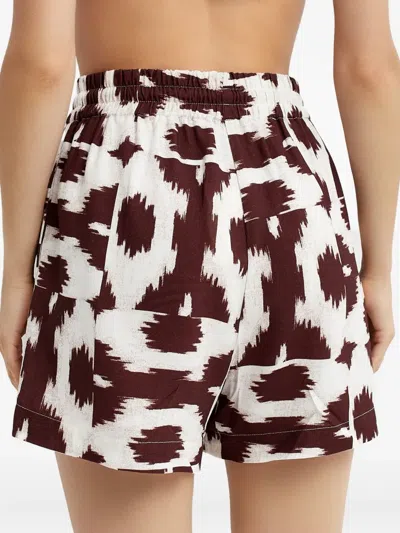Lenny Niemeyer Puglia Ikat Drawstring Shorts In Brown