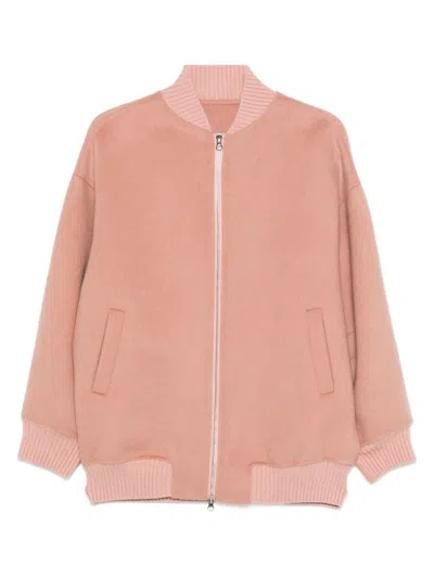Isabelle Blanche Zip-fastening Pockets Jacket In Pink