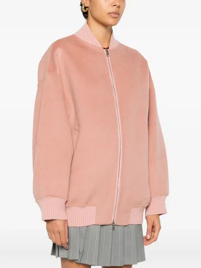 Isabelle Blanche Zip-fastening Pockets Jacket In Pink