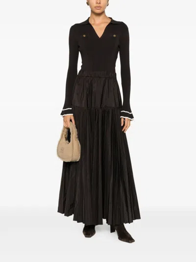 Twinset V-neck Top In Brown