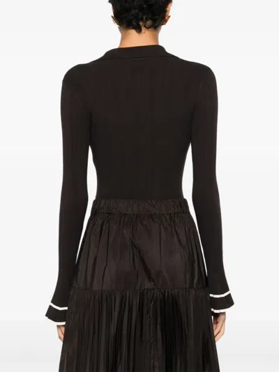 Twinset V-neck Top In Brown