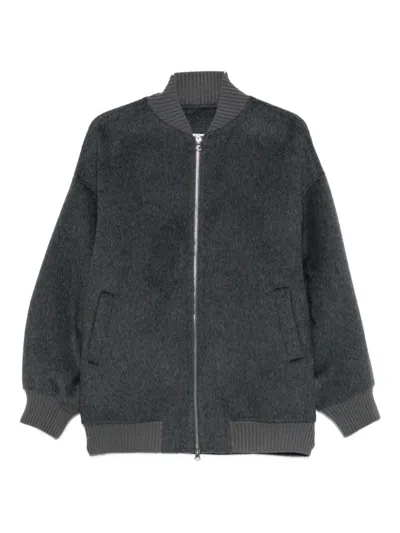 Isabelle Blanche Zip-fastening Jacket In Gray