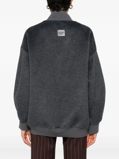 Isabelle Blanche Zip-fastening Jacket In Gray