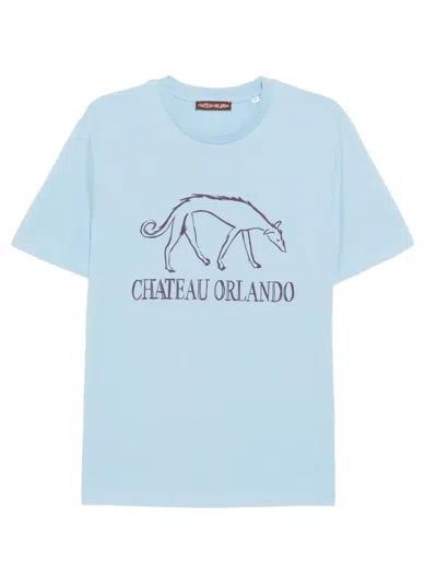 Chateau Orlando Hound-print T-shirt In Blue