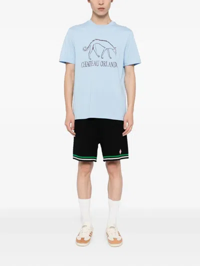 Chateau Orlando Hound-print T-shirt In Blue