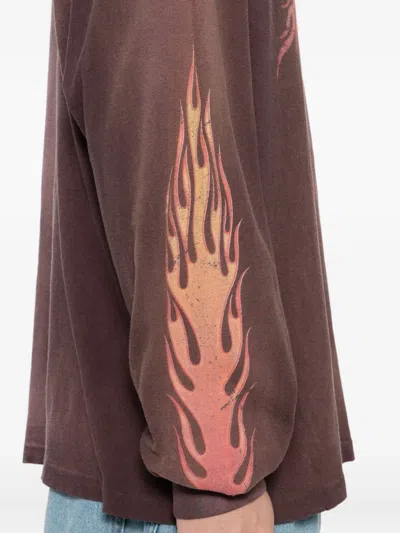 Kamiya Skull-frame T-shirt In Brown