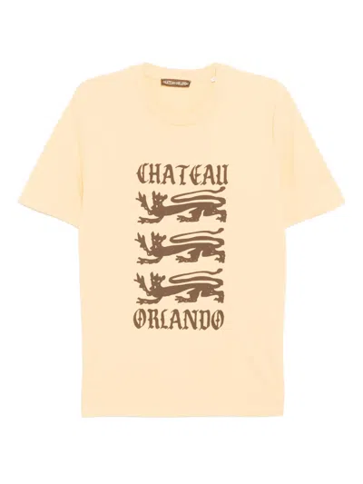 Chateau Orlando Logo-print T-shirt In Yellow