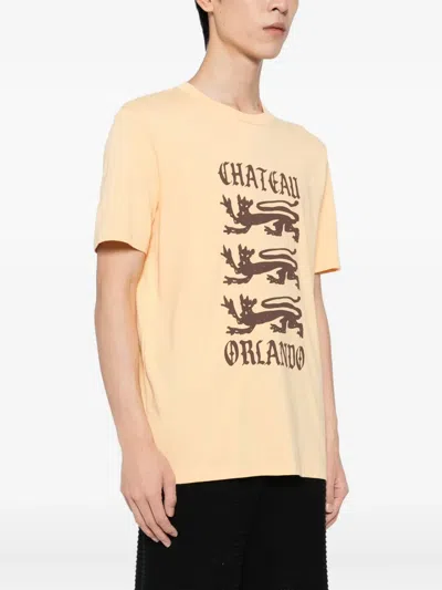 Chateau Orlando Logo-print T-shirt In Yellow