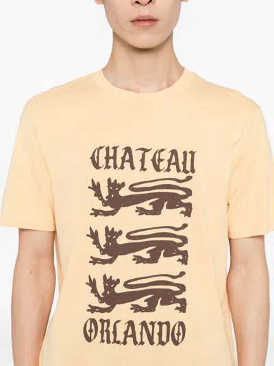 Chateau Orlando Logo-print T-shirt In Yellow
