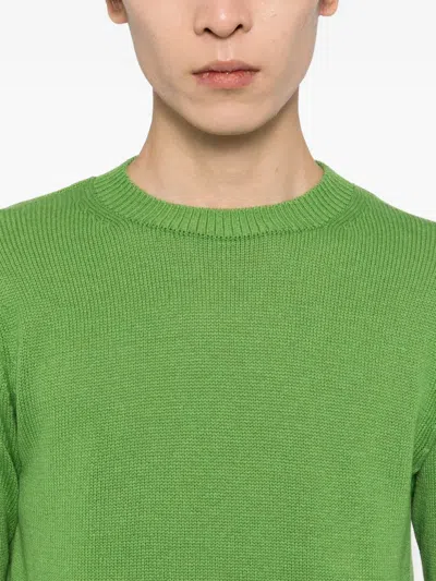 Auralee Crew-neck Long-sleeved Sweater In Green