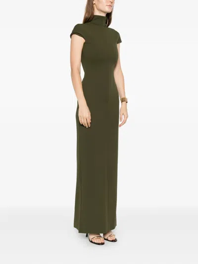 Solace London Lang Maxi Dress In Green
