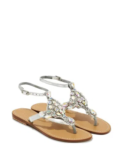 Mystique Crystal-embellished Thong Sandals In Multi