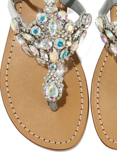 Mystique Crystal-embellished Thong Sandals In Multi
