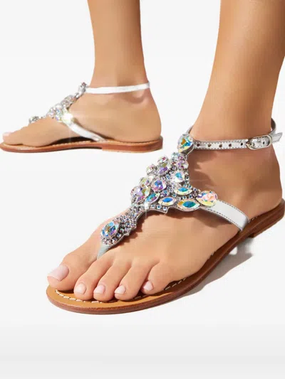 Mystique Crystal-embellished Thong Sandals In Multi