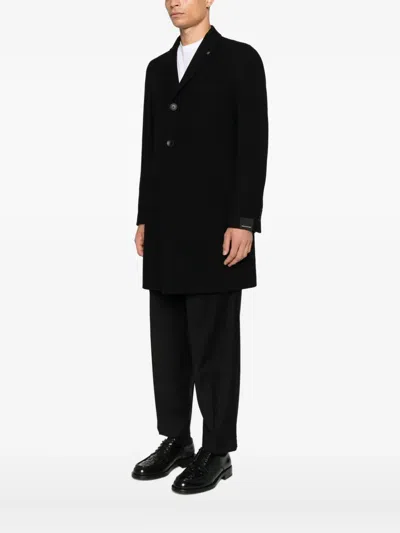 Tagliatore Single-breasted Coat In Black