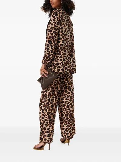 Mystique Safari Animal-print Blazer In Black