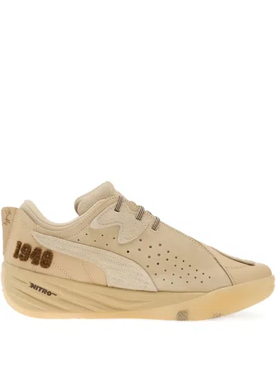 Puma All-pro Nitro 2 Chris Brickley Leather Sneakers In Neutral
