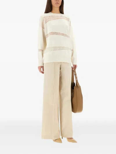 Fabiana Filippi Platinum And Mohair Knit In Neutral