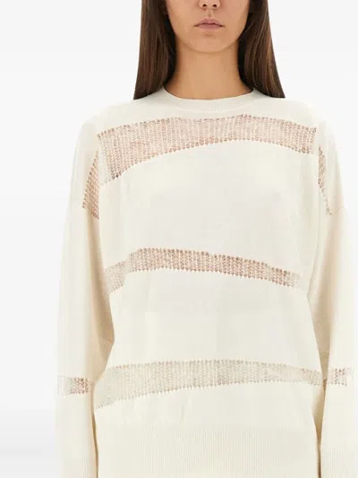 Fabiana Filippi Platinum And Mohair Knit In Neutral